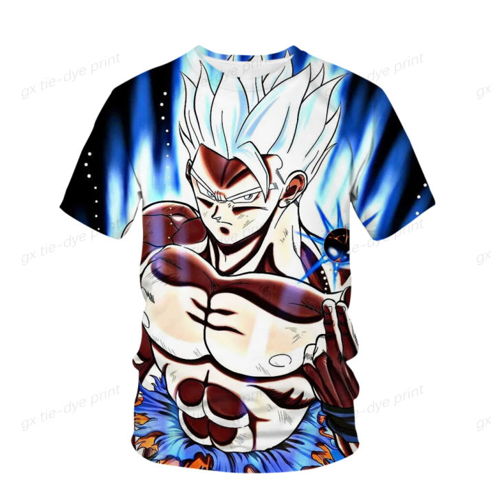 Dragon Ball Z Children's T-shirt Tops Vegeta Men Cartoon Hip Hop Goku Fashion Harajuku Style Short Sleeve T-shirts New Anime