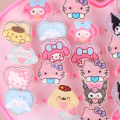 36Pcs/box Sanrio Hello Kitty Kid Ring Kids Adjustable Baby Rings Fashion Cartoon Children Rings With Heart Box Party Gift.