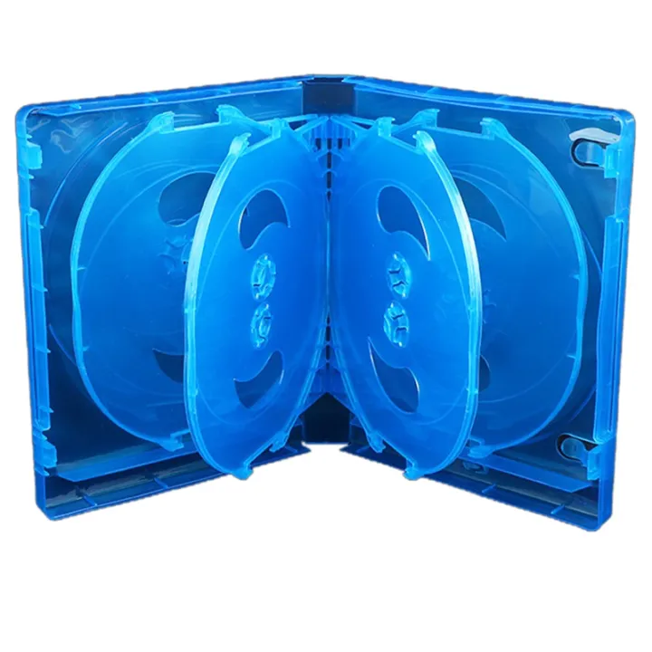 CD Storage Box 10-Piece Pack CD Case Plastic Double-Sided CD Storage Car CD Case Thickened DVD Case, Easy Install Blue