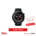 OnePlus Watch 2 BT Calling 1.43" AMOLED 1000 nits 5ATM With 32GB ROM/2GB RAM & Wear OS SmartWatch - Black.