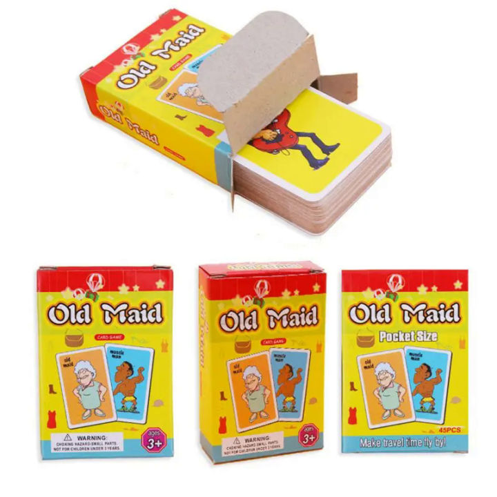 (NEW)4 Box / Set Kids Card Games Set - Old Maid, Go Fish, Hearts,Crazy Eights Family Party Favor