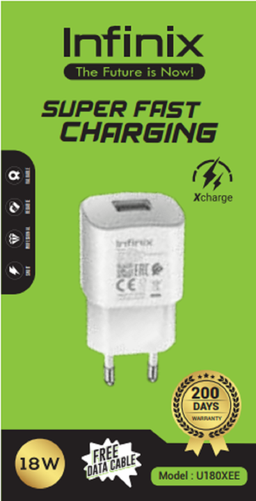 U180XEE  INFINIX  CHARGER  18W WITH TYPE-C