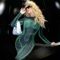 Hugcitar Striped Print Long Sleeve See Through Bodycon Maxi Dress 2023 Winter Women Y2K Evening Party Festival Clothes.