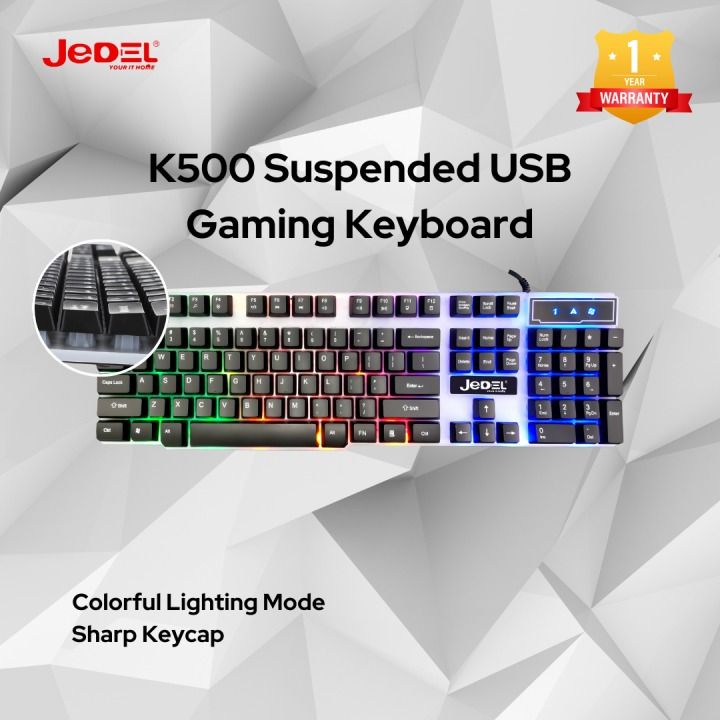 JEDEL K500 USB Gaming Keyboard With RGB Lighting