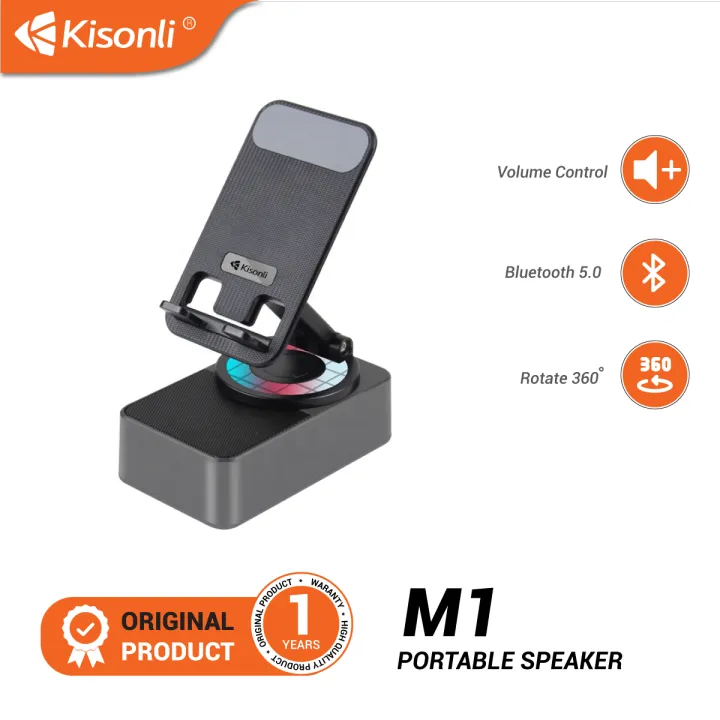 KISONLI%20Speaker%20Bluetooth%20M-1%20Phone%20Holder%20360%C2%B0%20Foldable%20Mobile%20RGB%20lights%20-%20Image%203