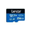 Lexar 256GB High-Performance Class 10 633x microSDHC/microSDXC Card U3 A1 UHS-I V30 4K UHD BLUE Series Micro SD Card. 