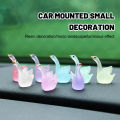 1/5/10Pcs Cute Mini Resin Luminous Tiny Swan Bulk Glow in The Dark Miniature Swan For DIY Garden Landscape Dollhouse Ornament Potted Home Decorations. 
