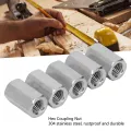 Fine Thread Coupling Nuts, Hex Coupling Nut Rustproof 20PCS for Bolt Stud Connection. 