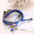 Rhinestone Braided Rope Band Quartz Wrist Watch Fashion Women Bracelet Watches Jewellery Gift.