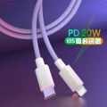CASIFY PDC02 20W USB C To Lightning Fast Charging Cable 20W Braided Cable iPhone Cable iPad/Mac Cable PD Cable Type C to Lightning Cable 20Watt 1M White. 