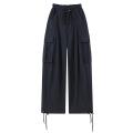 DancingjazzPants American StylehiphopWhite Overalls Women's Summer Loose Parachute Bloomers. 