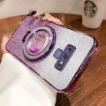 For Samsung Galaxy Note 9 / Note 8 case with Liquid Glitter Quicksand hourglass Stand Holder Luxury Shiny Gradient Plating Girls Slim Phone Case Clear Soft Silicone Protective Pouch Women. 