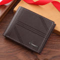 PU Men's wallet 12*1.5*9.5cm Short wallet Youth wallet for use Travel Business Gift Casual.
