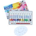 Doms Water Colour Paint r 12/6 Color Tubes box + 1pc Brush &1pc Palette for Water Painting. 