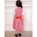 DSstyles Kids Girls Oktoberfest Costume Traditional Bavarian German Dirndl Dress Little Girl Stage Performance Costume.