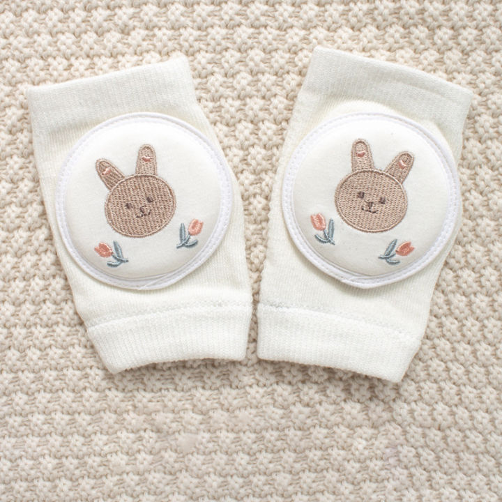 1Pair Cartoon Embroidery Baby Knee Pads Infant Toddler Kneepads Safety Protector