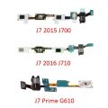 Home Button Earphone Flex For Samsung J7 Prime Metal 2015 2016 J700 J710 G610 Original Phone New Menu Flex Cable Replace Parts.