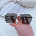 High Quality Square Polarized Sunglasses For Women Retro Oversized Double Bridge Sun Glasses Men Luxury Big Metal Goggle Shades.