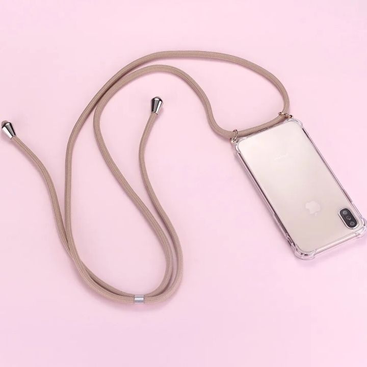 Strap Cord Chain Phone Tape Necklace Lanyard Mobile Phone Case for Carry Cover Case Hang iPhone 11 Pro XS Max XR X 12 12mini 8P