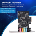 PCIe Sound Card 5.1, PCI Express Surround Card 3D Stereo Audio with High Sound Performance PC Sound Card CMI8738 Chip. 