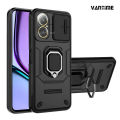 For Realme C67 4G Hard Case Sliding Lens Protect Magnetic Kickstand Back Cover. 