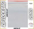 25 Pcs Plastic Zip Lock Bags, Size 9"x12" Packing Clothing T-Shirt, Shoes, Kitchen,  Documents Prints Photo - Zipper Bag.. 