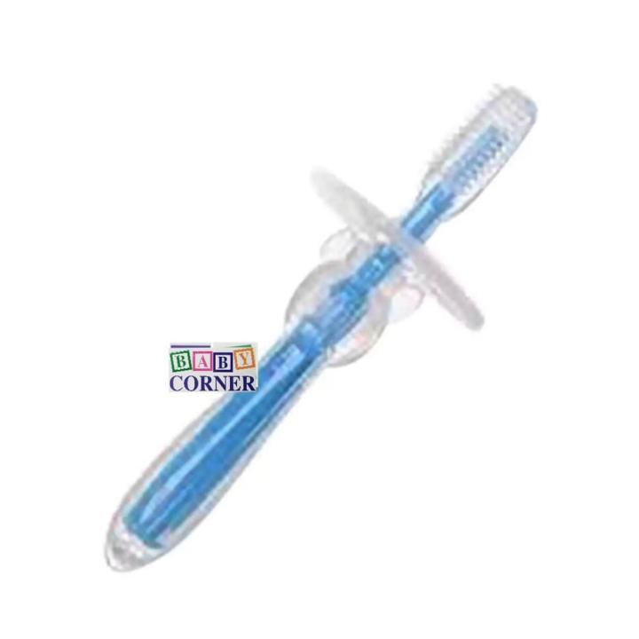 Baby Tongue cleaner Cum Teether full Silicone blue