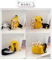 Children's bag, shoulder bag, unisex chest bag, shopping bag, trend of season, with little bears, Korean style. 