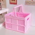 【Limited edition】 New Style Mini Folding Storage Box Multifunction Foldable Basket Desktop Portable Storage Basket.