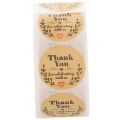500 Thank You Scrapbooking Label Adhesive Sticker Kraft Round Labels 8x5x4cm.