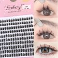 Mikiwilash 30pcs Diy Eyelash Extension Set Cluster 3D Natural False Eyelashes Effect Makeup Tools For Party With Free Glue twezzer.