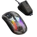 Attack Shark X2 Pro Wireless Bluetooth Mouse 2.4G TYPE C Desktop Cool Transparent RGB Mouse With Magnetic Charging Stand For PC.