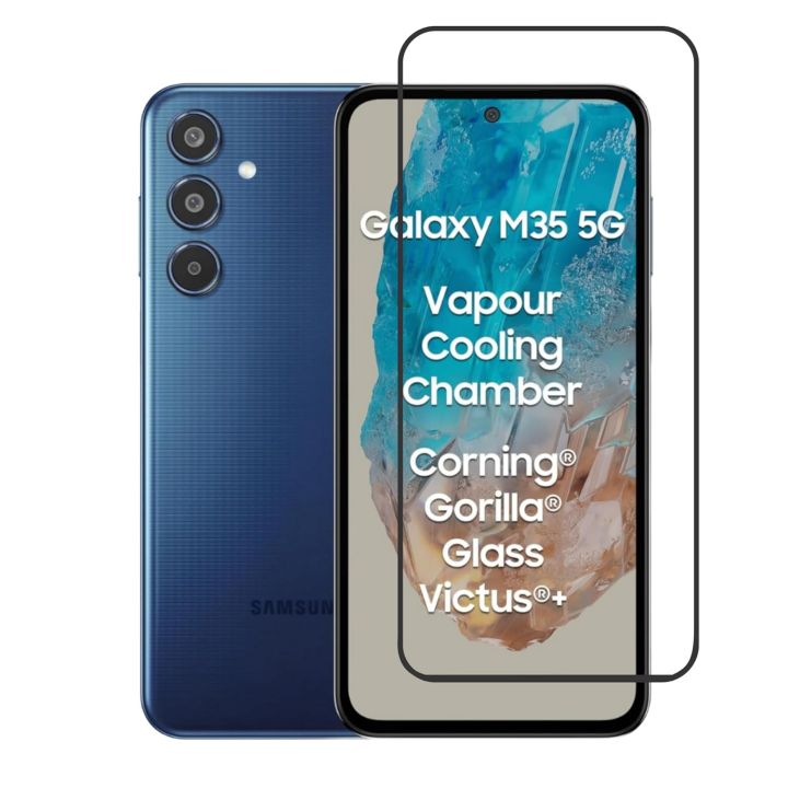 Samsung Galaxy M35 Full Glue Tempered Glass Screen Protector - Transparent
