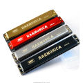 High quality 24-hole polyphonic C swan harmonica wind instrument. 