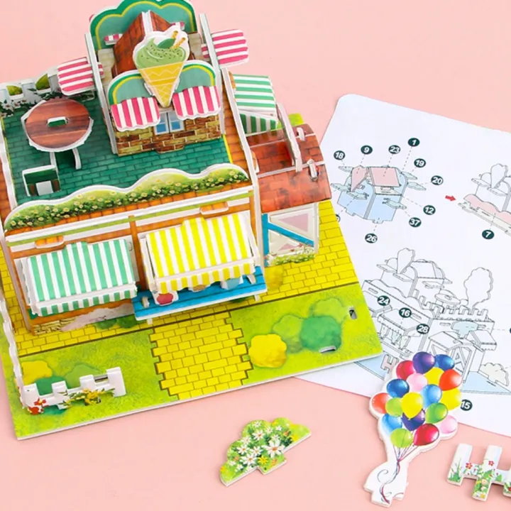 New%20Paper%20House%20Model%20Puzzle%203D%20Handmade%20Puzzle%20Model%20Children's%20Toys%20Early%20Education%20Educational%20Toy%20Kids%20-%20Image%203