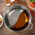 Hot Pot Cooking Pot Cookware Dual Sided Soup Stockpot Hot Pot Cookware Ramen Cooker for 32cm. 