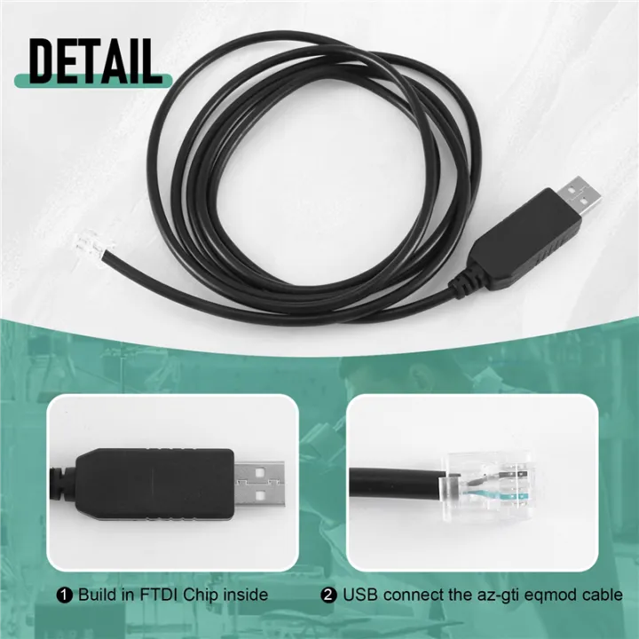 USB%20To%20Rj11%20Rj12%206P4C%20Adapter%20Serial%20Control%20Cable%20EQMOD%20Cable,1.8M%20-%20Image%206