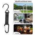 6 Pcs Fence Hooks for Baseball Bag, Hooks with Nylon Safety Buckles Fence Hooks Black Metal+Nylon for Outdoor Sports Baseball,Softball.