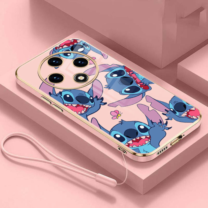 OPPO Reno 12F 5G Reno12F Camera Lens Protection Stitch Family Case Premium Plating Mobile Cover Casing