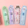 5Pcs Cute Cartoon Pencil Set Sharpener Eraser Ruler Gift for Kids School Office Writing Supplies Stationery.