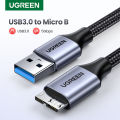 UGREEN Micro B Cable USB 3.0 3A Fast Charging 5Gbps Data Cable External HDD Cable USB Cord for Samsung Hard Disk SSD Sata Cable. 