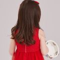 Children's Wig Female Long Curly Hair Cute Princess Straight Bangs Long Hair Little Girl Realistic Full-Head Wig Girl Wig Sheath. 