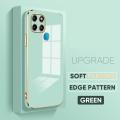 For Infinix Smart 6 Soft Square Edge Pattern Casing Plated Phone Shell Luxury Plating Soft Phone Case.