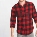 Red & Black Cheak Shirt for men. 