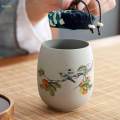 Ceramic Tea Container with Sealed Lid Airtight Tea Jar for Tea Coffee. 