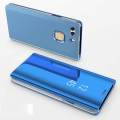 For Huawei P9 Mirror Plating Hard PC -PU Leather Translucent Standing View Case Cover. 