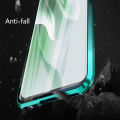 Biruiqu For OPPO Reno 11 5G Magnetic Absorption Case Metal Frame Shockproof Double Sided Tempered Glass Magnetic Case Cover. 