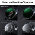 K F Concept 37mm-82mm Variable Neutral Density Lens Filter ND8-ND2000 (3-11stop) ND Lens Filter with 24-Layer Waterpoof Coatings. 