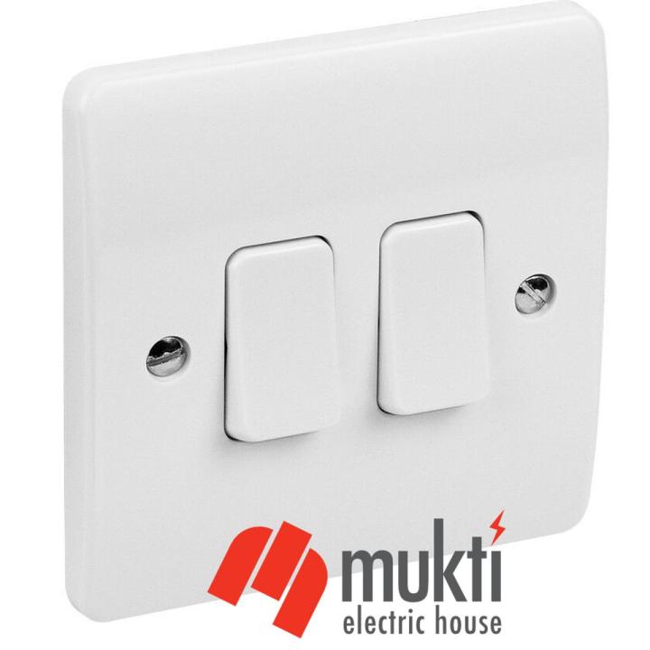 MK Made in UK LOGIC PLUS 2 Gang 10A Two 2Gang Switch Socket | Daraz.com.bd