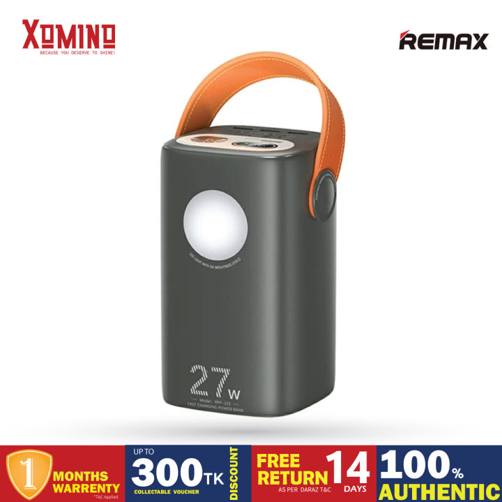 REMAX RPP-123 Gutitan Series 60000mAh PD+QC Fast Charging Power Bank(PD 27W+QC 22.5W) - Grey